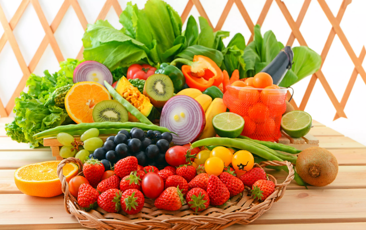 Vegetables and fruit
